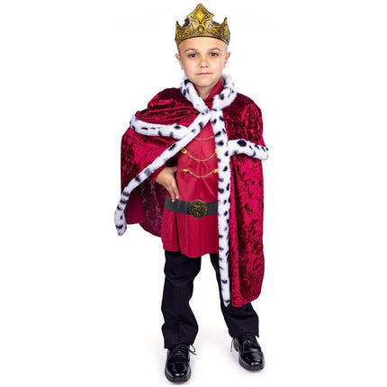 Kids King Costume Set with Royal Robe, Crown and Regal Accessories