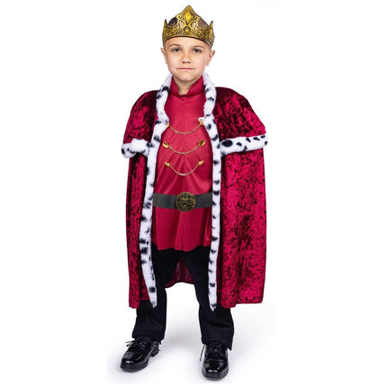 Kids King Costume Set with Royal Robe, Crown and Regal Accessories