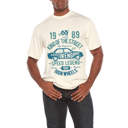 King Of The Street Men's Bamboo Viscose/Organic Cotton Short Sleeve Graphic T-Shirt