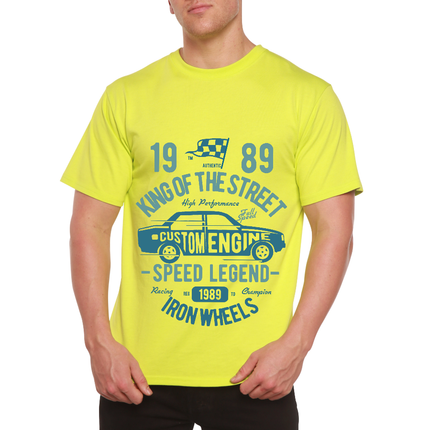 King Of The Street Men's Bamboo Viscose/Organic Cotton Short Sleeve Graphic T-Shirt