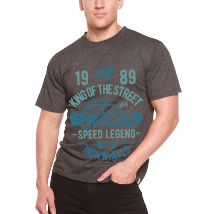 King Of The Street Men's Bamboo Viscose/Organic Cotton Short Sleeve Graphic T-Shirt
