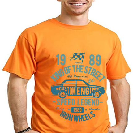 King Of The Street Men's Bamboo Viscose/Organic Cotton Short Sleeve Graphic T-Shirt