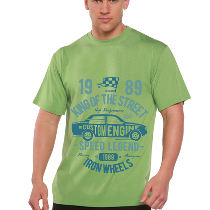 King Of The Street Men's Bamboo Viscose/Organic Cotton Short Sleeve Graphic T-Shirt