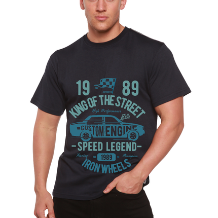 King Of The Street Men's Bamboo Viscose/Organic Cotton Short Sleeve Graphic T-Shirt