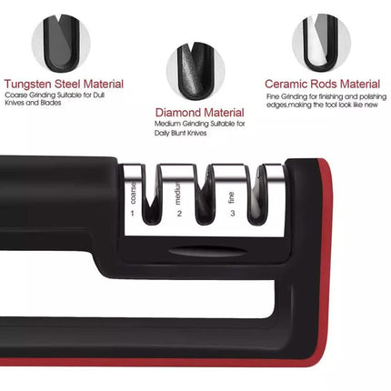 Knife Sharpener Professional Ceramic Tungsten Kitchen Sharpening System Tool