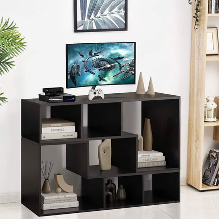 L Shape TV Console Stand Bookcase Storage Rack