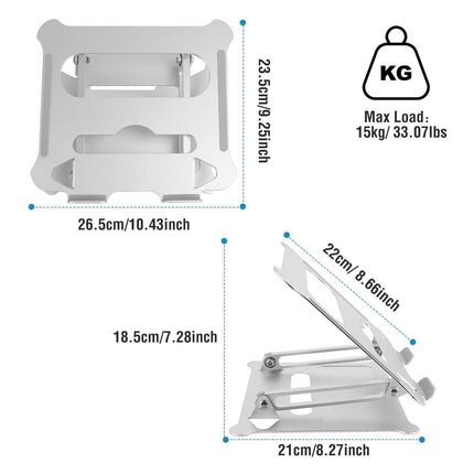 Laptop Stand Aluminum Angle Adjustable Computer Holder Riser Heat Vent