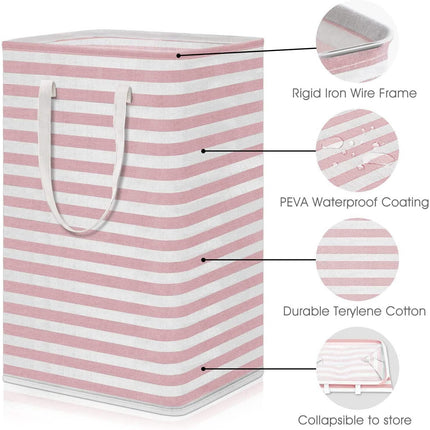 Large Foldable Tall Laundry Basket Storage Basket