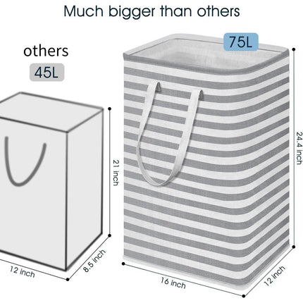 Large Foldable Tall Laundry Basket Storage Basket