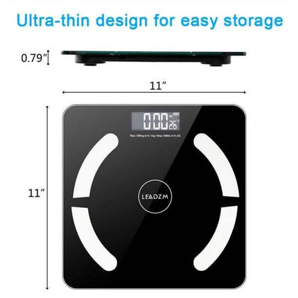 Digital Bathroom Wireless Fat Smart BMI Body Composition Analyzer Health Monitor Sync Data