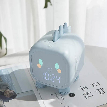 Led Cartoon Alarm Clock Voice Control Digital