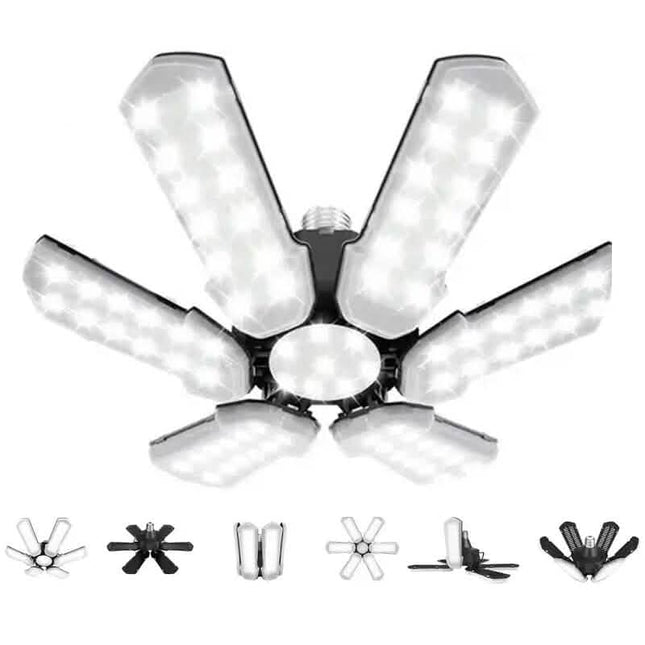 LED Garage Ceiling Lights 150W 15000LM 6500K with 6+1 Deformable Panels