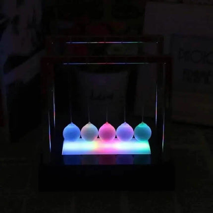 LED Light Up Pendulum Perpetual Fun Science Physics Learning Balance Balls Desk Toys