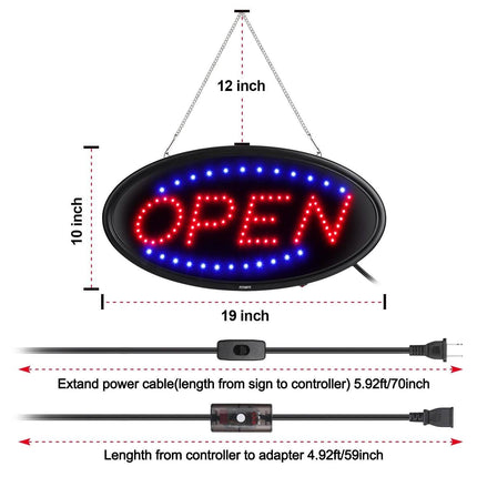 LED Open Sign Advertisement Board Electric Display with Remote Control and Timing Function