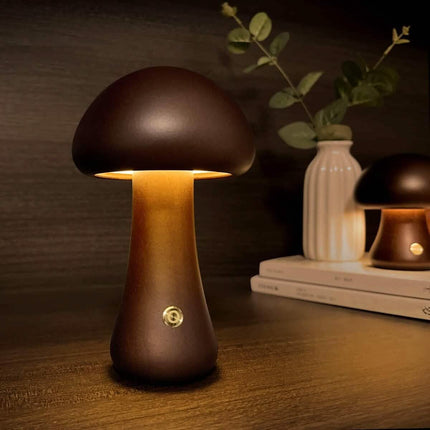 LED Rechargeable Creative Mushroom Table Lamp
