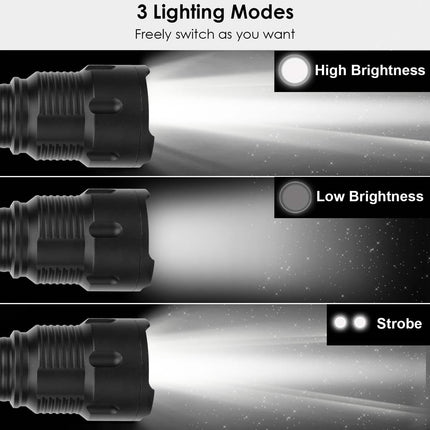 LED Rechargeable Zoomable Flashlight