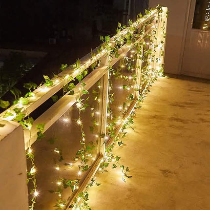 LED Solar Ivy Leaf String Light