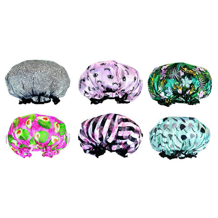 Lemon Lavender Comfy Retro Style Shower Cap