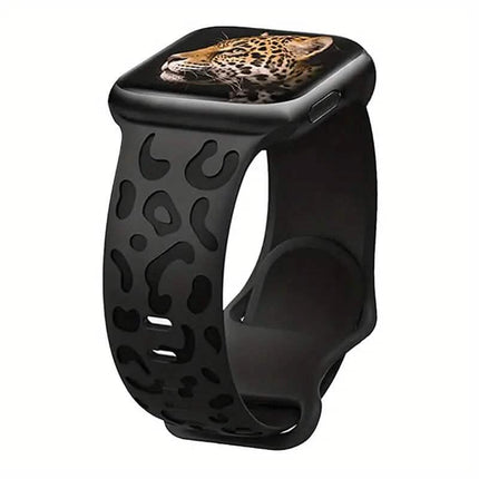 Leopard Engraved Replacement Band Compatible with iWatch