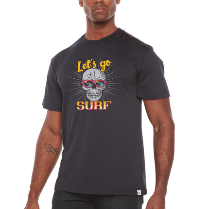 Let`s go SURF Men's Bamboo Viscose/Organic Cotton Short Sleeve Graphic T-Shirt