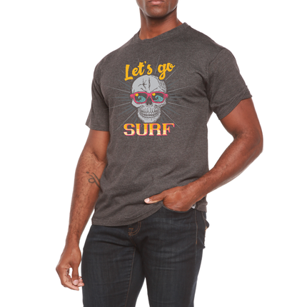 Let`s go SURF Men's Bamboo Viscose/Organic Cotton Short Sleeve Graphic T-Shirt