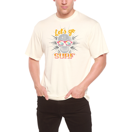 Let`s go SURF Men's Bamboo Viscose/Organic Cotton Short Sleeve Graphic T-Shirt
