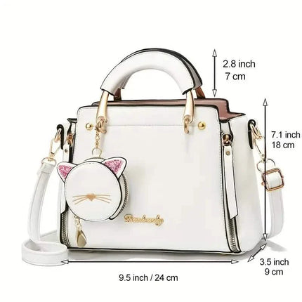Letter Decor Hand Satchel Bag