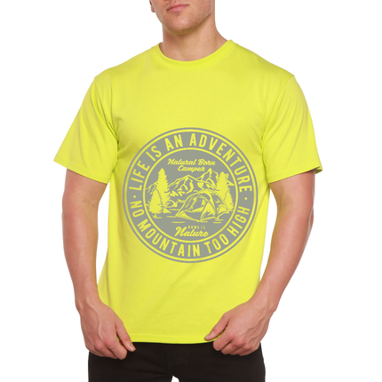 Life Is An Adventure Men's Bamboo Viscose/Organic Cotton Short Sleeve Graphic T-Shirt
