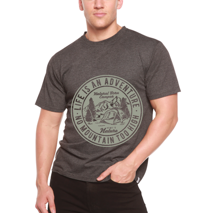 Life Is An Adventure Men's Bamboo Viscose/Organic Cotton Short Sleeve Graphic T-Shirt