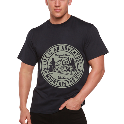 Life Is An Adventure Men's Bamboo Viscose/Organic Cotton Short Sleeve Graphic T-Shirt