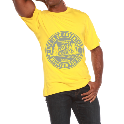 Life Is An Adventure Men's Bamboo Viscose/Organic Cotton Short Sleeve Graphic T-Shirt