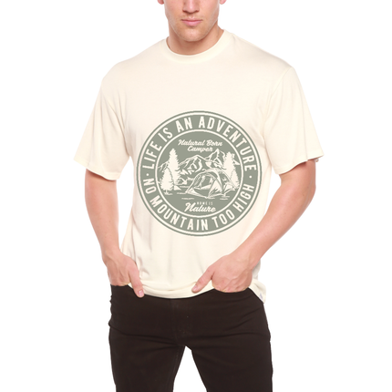 Life Is An Adventure Men's Bamboo Viscose/Organic Cotton Short Sleeve Graphic T-Shirt