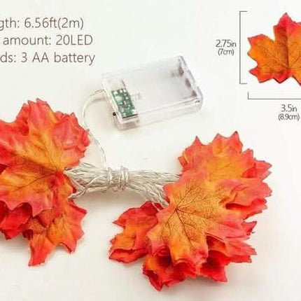 Lighted Fall Garland 40 LED String Light
