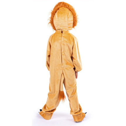 Kids Lion Costume with Plush Jumpsuit, Mane Hood and Tail