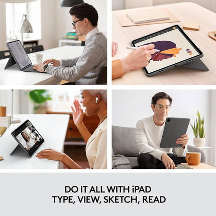 Logitech Combo Touch Keyboard Folio for iPad Pro 12.9" 5th & 6th Gen Oxford Gray