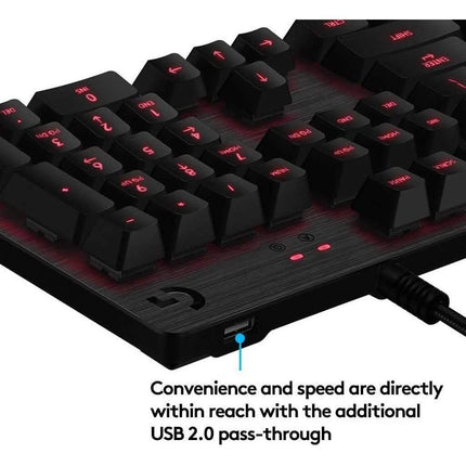 Logitech G413 Backlit Mechanical Gaming Keyboard USB Passthrough Carbon (Refurbished)