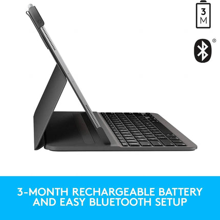 Logitech SLIM FOLIO PRO Backlit Bluetooth Keyboard Case for iPad Pro 12.9-inch (3rd and 4th Gen) (Refurbished)