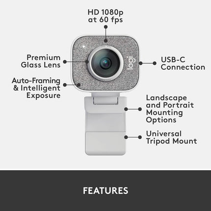 Logitech StreamCam, Live Streaming Webcam  (Refurbished)