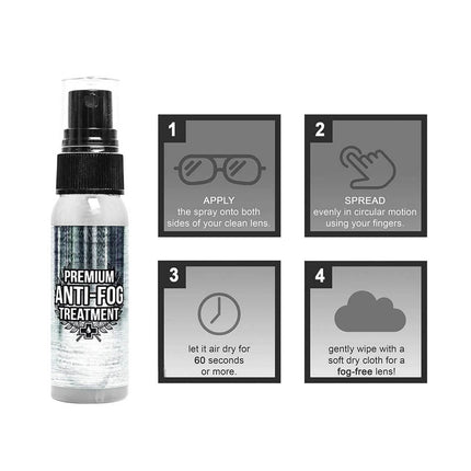 Long-Lasting Anti-Fog Spray For Glasses, Goggles, Lens, Binoculars, PPE, Mirrors