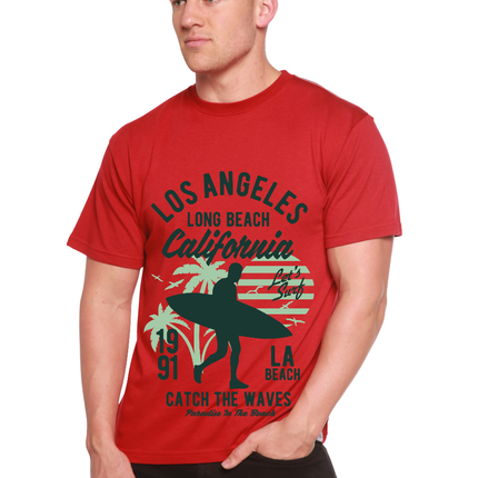 Los Angeles Men's Bamboo Viscose/Organic Cotton Short Sleeve Graphic T-Shirt