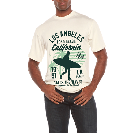 Los Angeles Men's Bamboo Viscose/Organic Cotton Short Sleeve Graphic T-Shirt