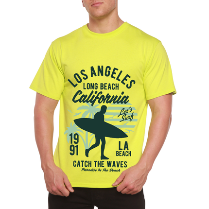 Los Angeles Men's Bamboo Viscose/Organic Cotton Short Sleeve Graphic T-Shirt