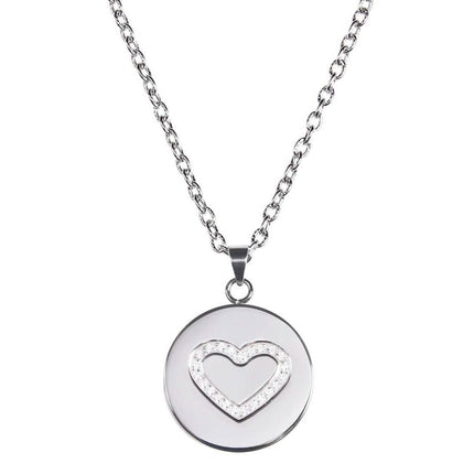 Love, Faith, & Survival Cubic Zirconia Disc Necklace