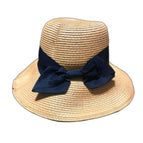 Beige with Navy Bow