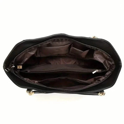 Luxurious Large Capacity Satchel Bag Stylish Top-Handle Design With Pendant