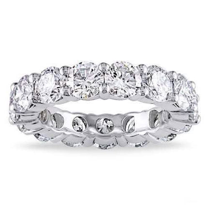 Luxury 6 CTTW Sterling Silver CZ Eternity Ring