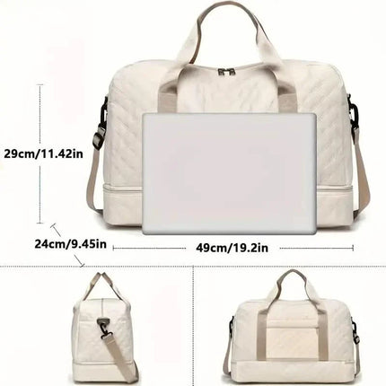 Luxury Large Capacity Duffel Bag – Versatile Shoulder & Crossbody Tote With Dual Side Pockets
