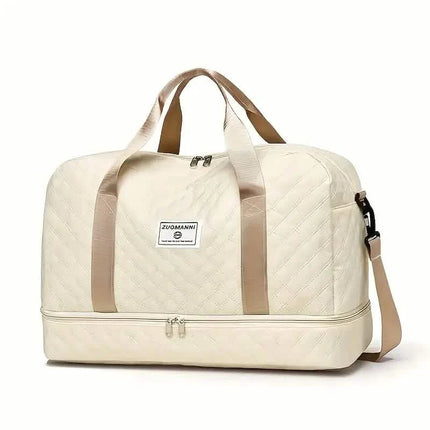 Luxury Large Capacity Duffel Bag – Versatile Shoulder & Crossbody Tote With Dual Side Pockets