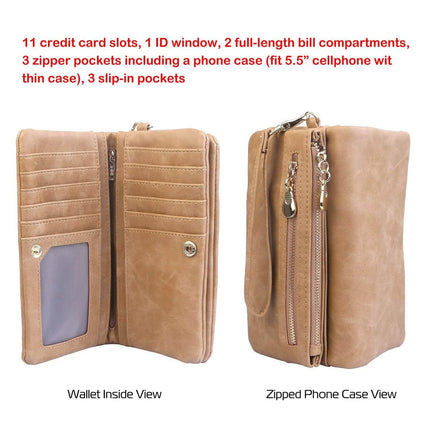 Luxury Women's Leather Clutch Wallet