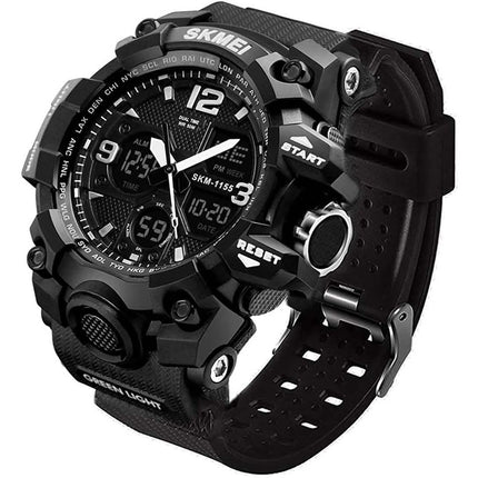 LYMFHCH Large Dual Dial Time Outdoor Army Wrist Watch Tactical